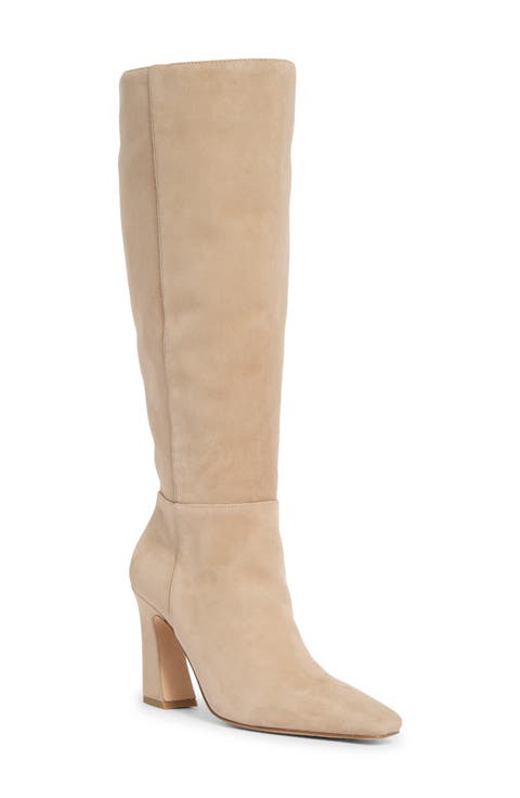 Bennidy Wide Calf Leather Knee High Boot