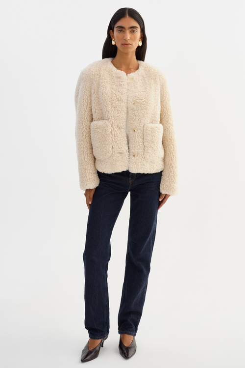 Lamarque Emilia | Faux Fur Jacket In Neutral
