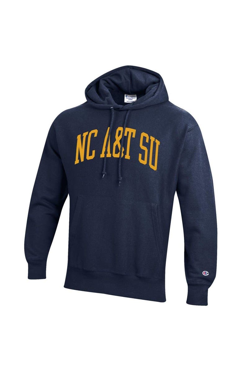 Champion Men's Champion Navy North Carolina A&T Aggies Tall Arch Pullover Hoodie, Alternate, color, 