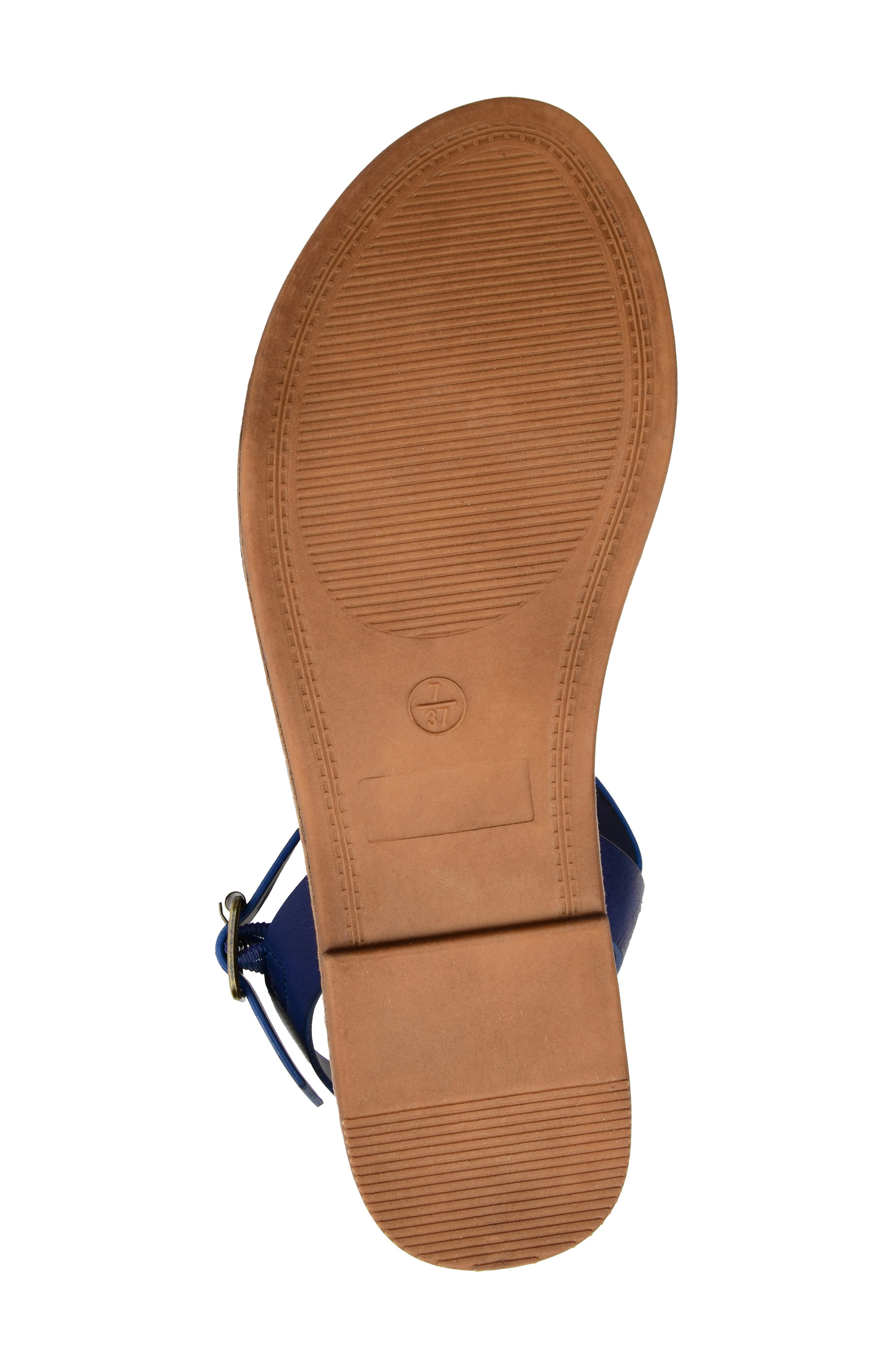 Vasek Strappy Flat Sandal, Alternate, color, BLUE