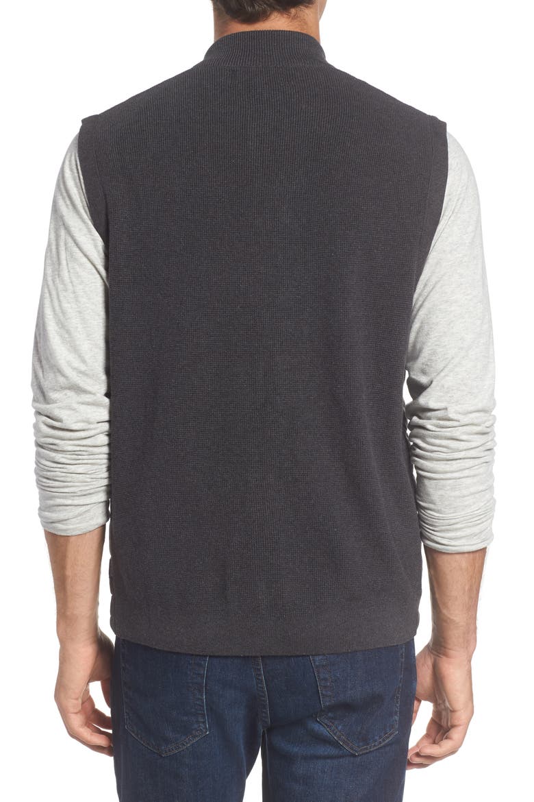 Essential Mixed Media Vest, Alternate, color, CHARCOAL