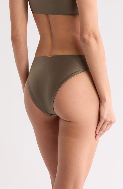 Shop Boamar Antik High Cut Bikini Bottoms In Garden Green