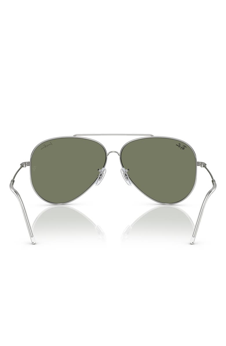 Ray-Ban Aviator Reverse 59mm Pilot Sunglasses, Alternate, color, Silver / Grey