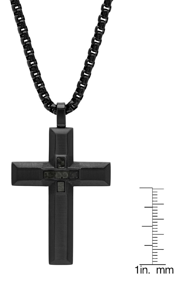 HMY JEWELRY Stainless Steel Cross Pendant Necklace, Alternate, color,