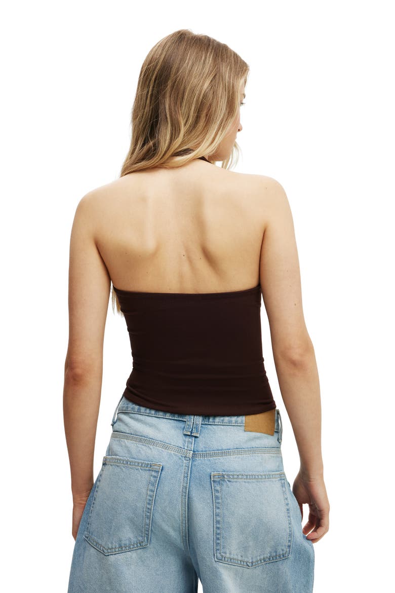 Women's All Day V-Neck Halter, Alternate, color, Dark Oak