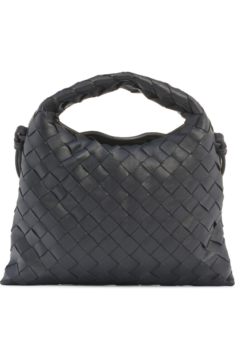 Bottega Veneta Mini Hop Intrecciato Leather Hobo Bag, Main, color, Shadow