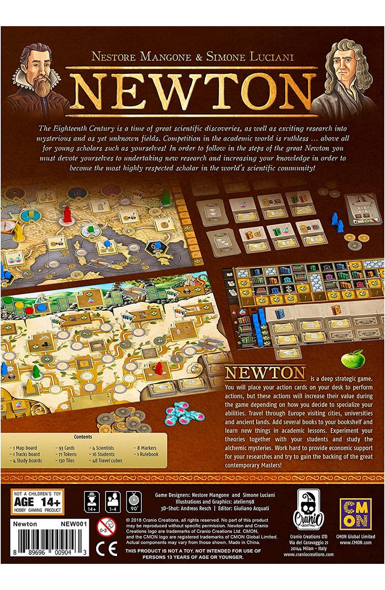 Cranio Newton Strategy Game for Adult and Family Game NighT, Alternate, color, Multicolored