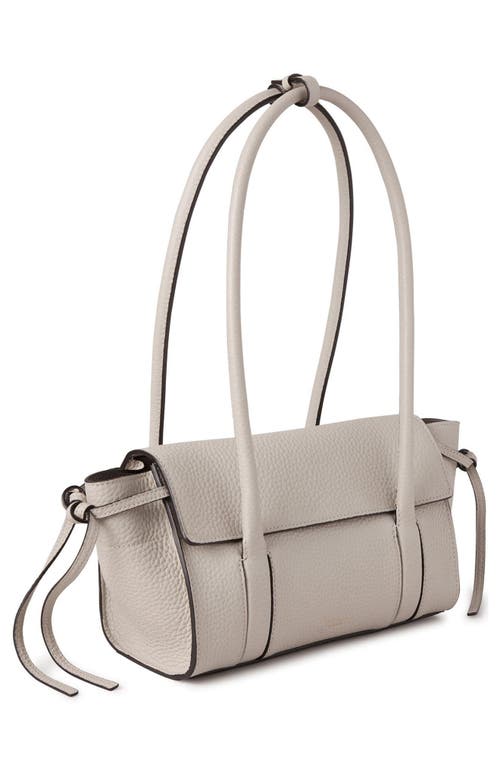 Mulberry 'mini Bayswater' Beige Shoulder Bag With Laminated Logo In Chalk
