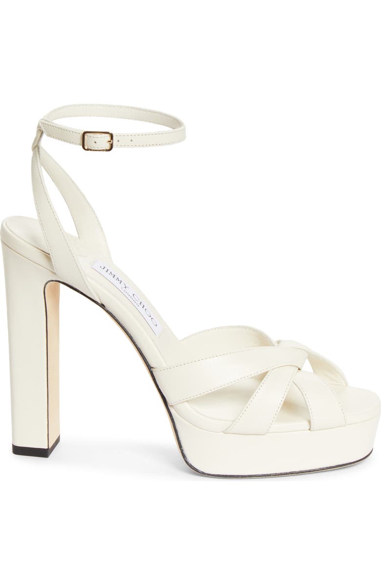 Jimmy Choo Kove Ankle Strap Platform Sandal, Alternate, color, Latte