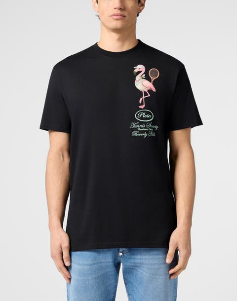 Round Neck T-Shirt Flamingo Tennis Society Men