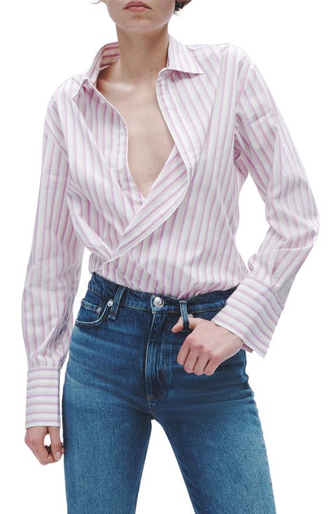 Indiana Stripe Poplin Button-Up Shirt