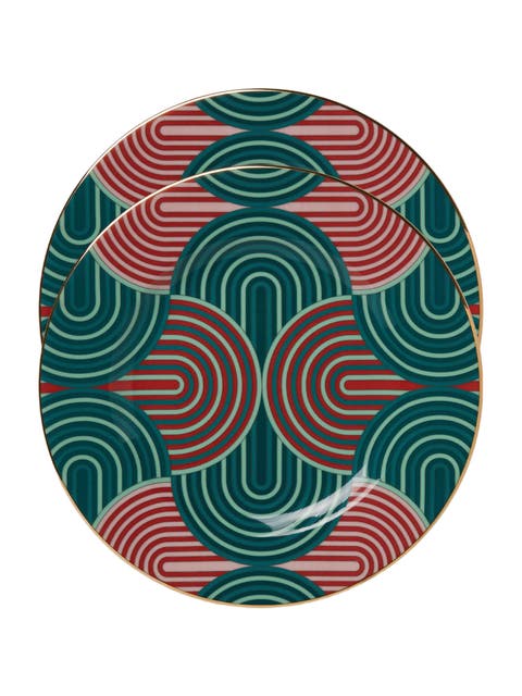 Dinner Plates Set Of 2 Slinky Verde