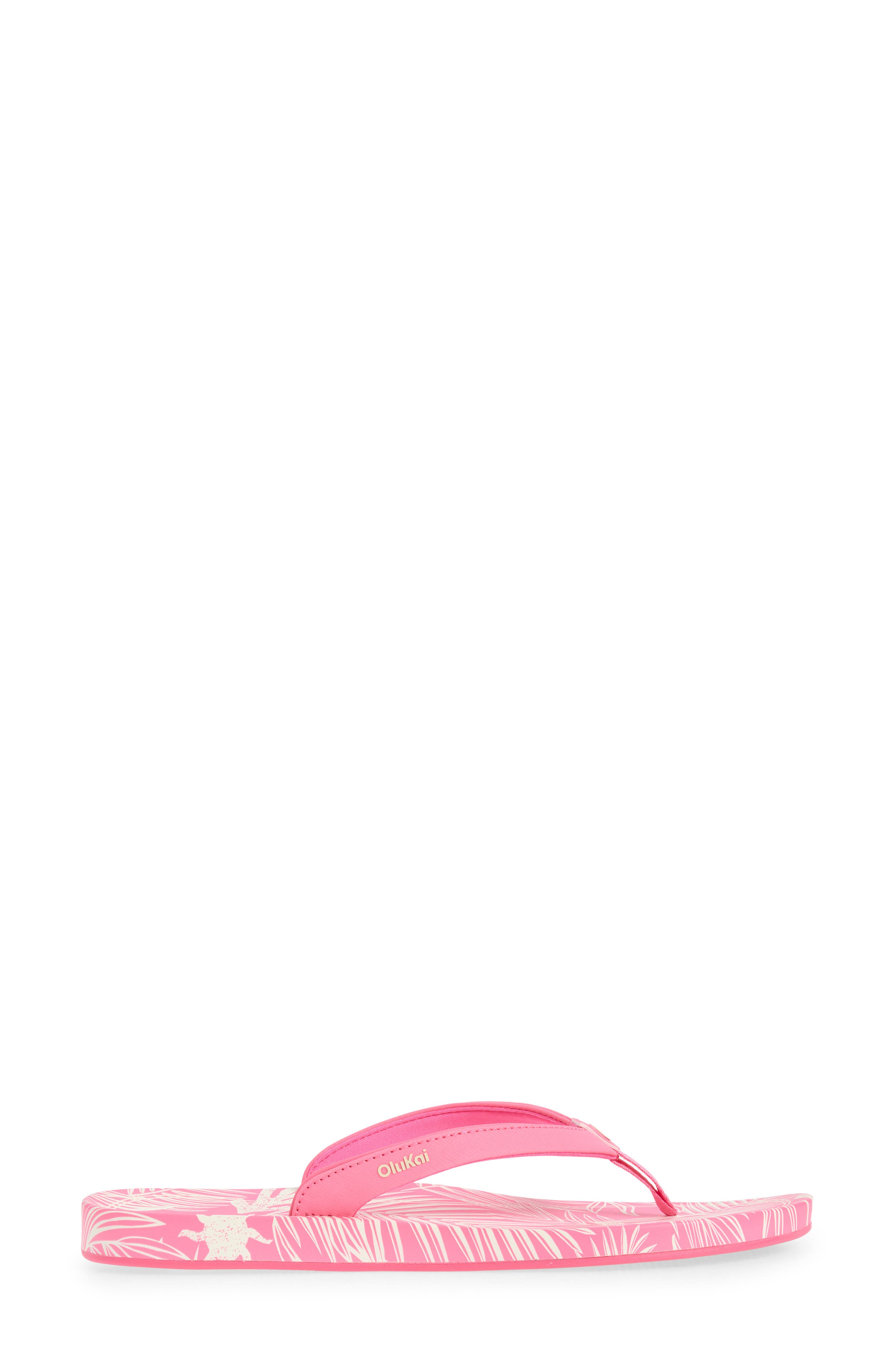 Uiki Water Resistant Flip Flop, Alternate, color, PUNCH PINK/PALM