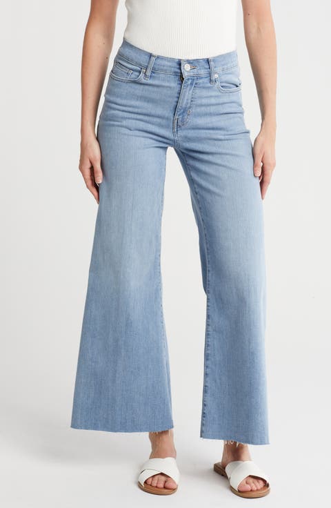 Palazzo Crop Cutoff Jeans