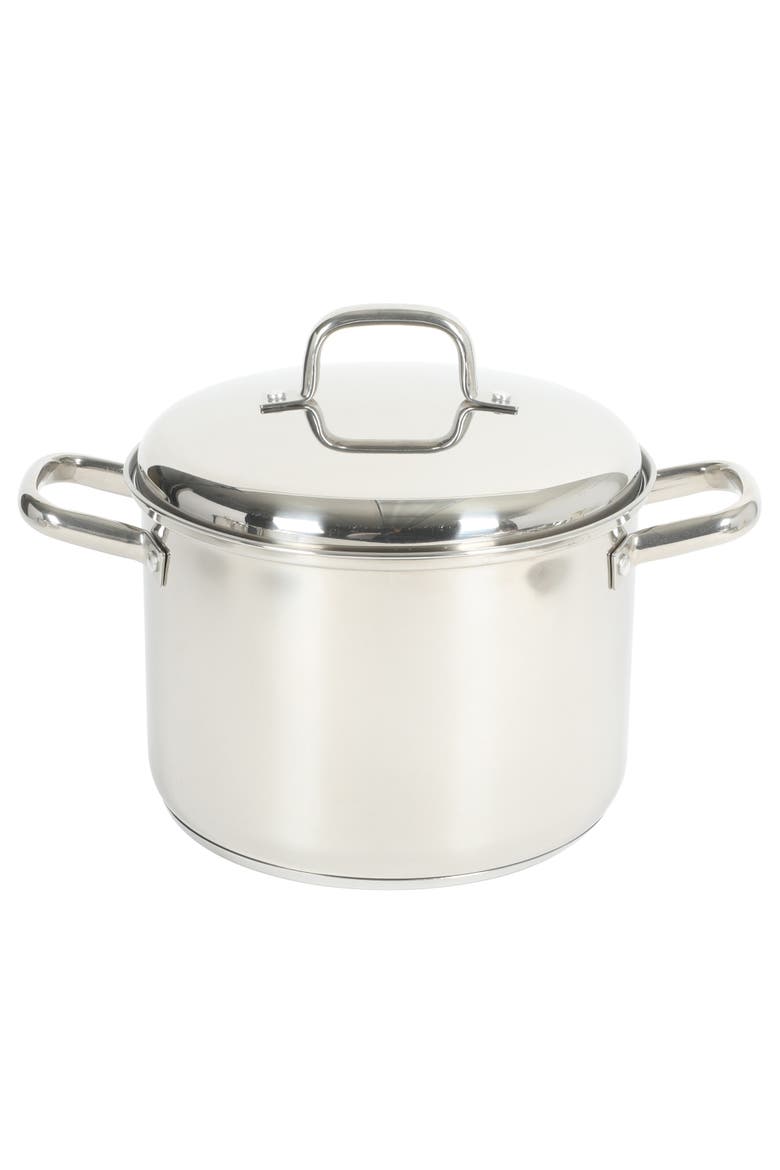 Platinum Sedwick Stackable Stainless Steel Pots and Pans Cookware Set, Alternate, color, Silver