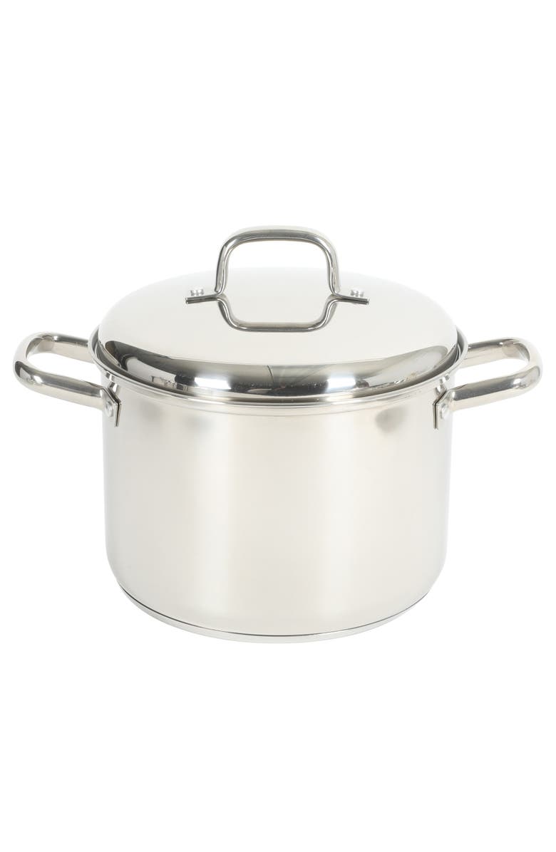 OSTER Platinum Sedwick Stackable Stainless Steel Pots and Pans Cookware Set, Alternate, color, Silver