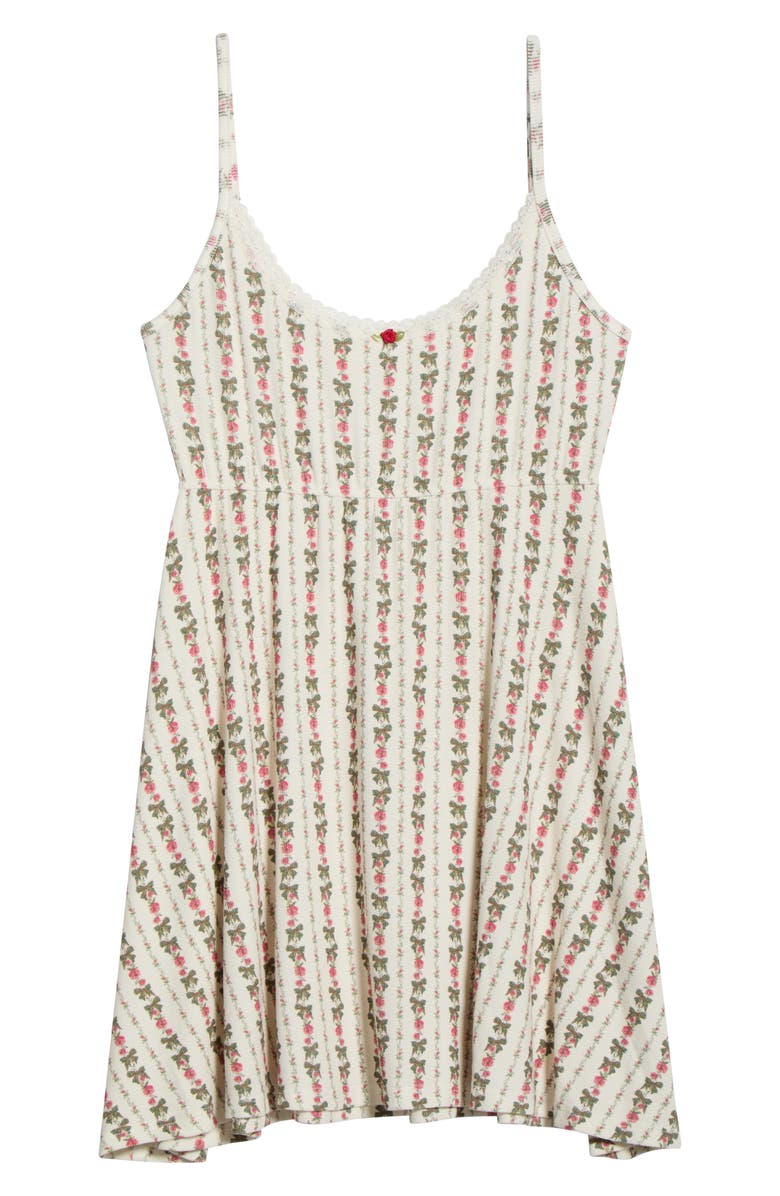 KILO BRAVA Print Babydoll Chemise, Alternate, color, Heirloom Rose