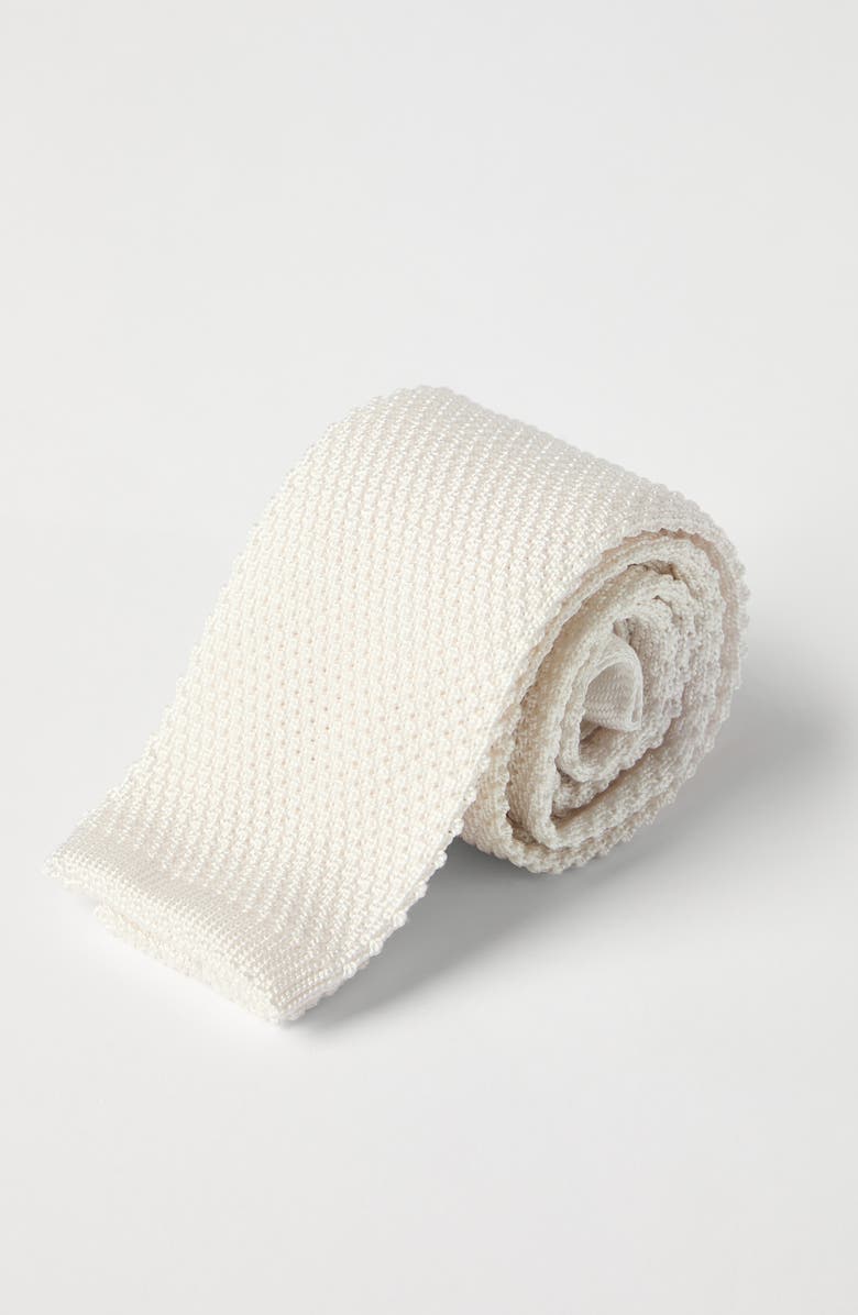 Brunello Cucinelli Knit necktie, Alternate, color, White