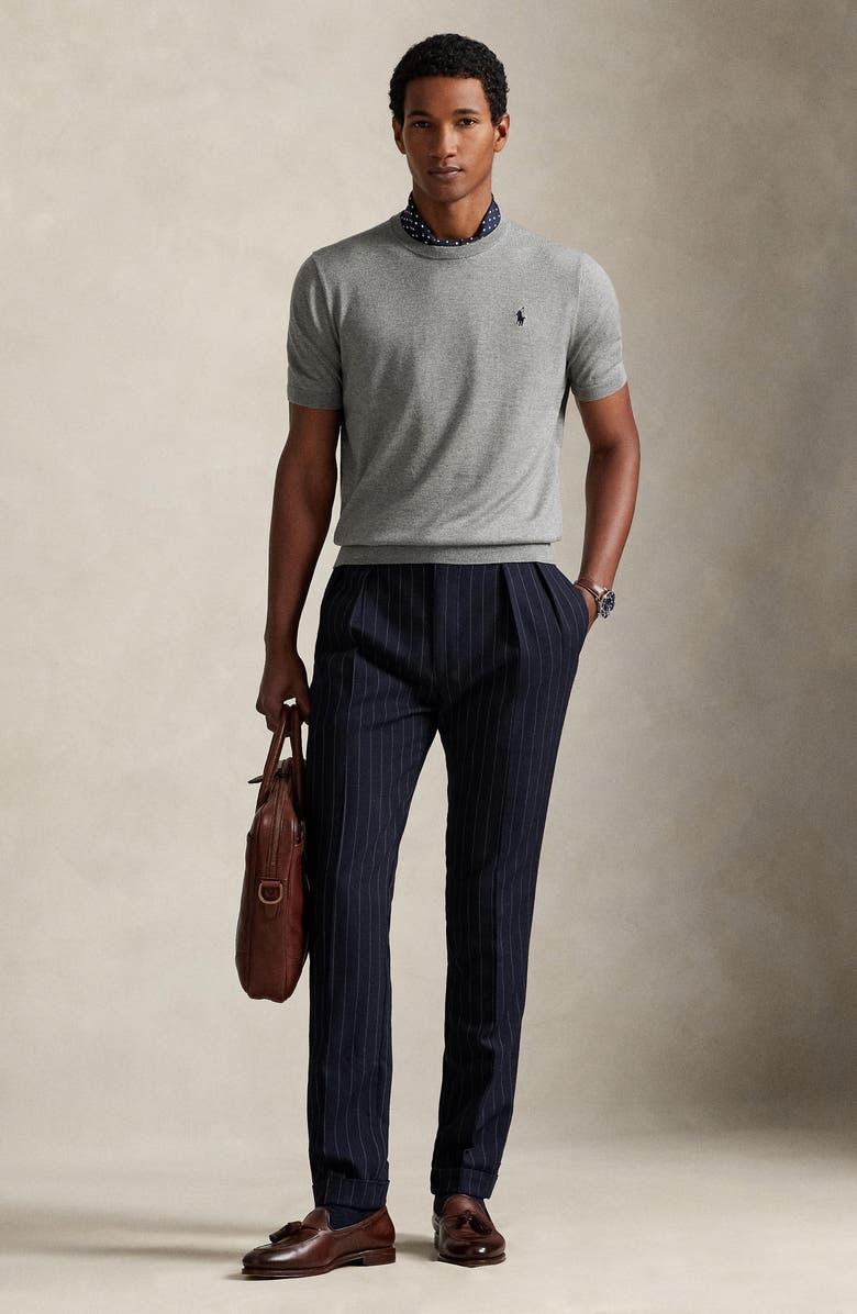 Polo Ralph Lauren Short Sleeve Cotton Crewneck Sweater, Alternate, color,