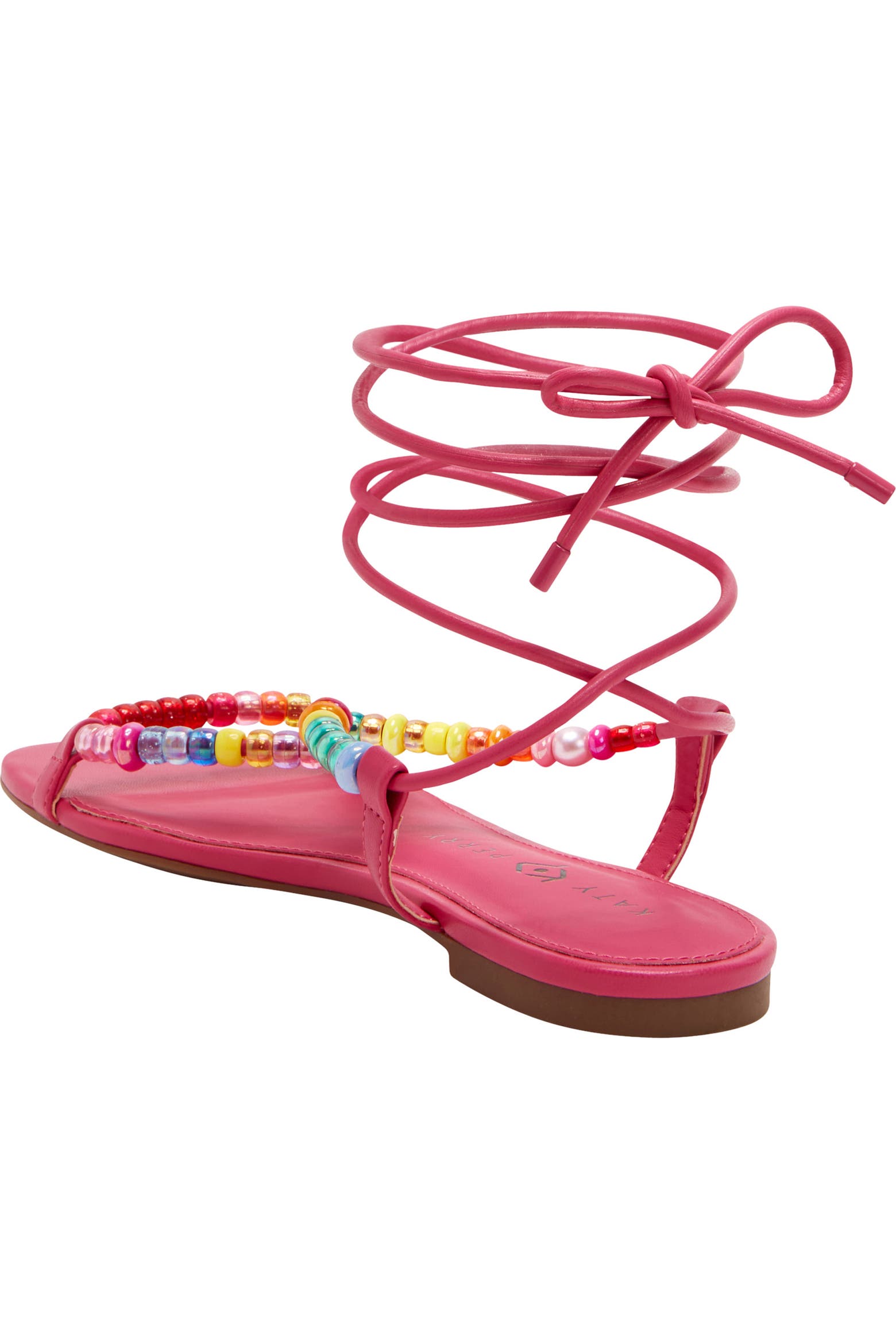 Cath Riley Sandals Katy Perry The Halie Bead Ankle Tie Sandal (Women) | Nordstromrack