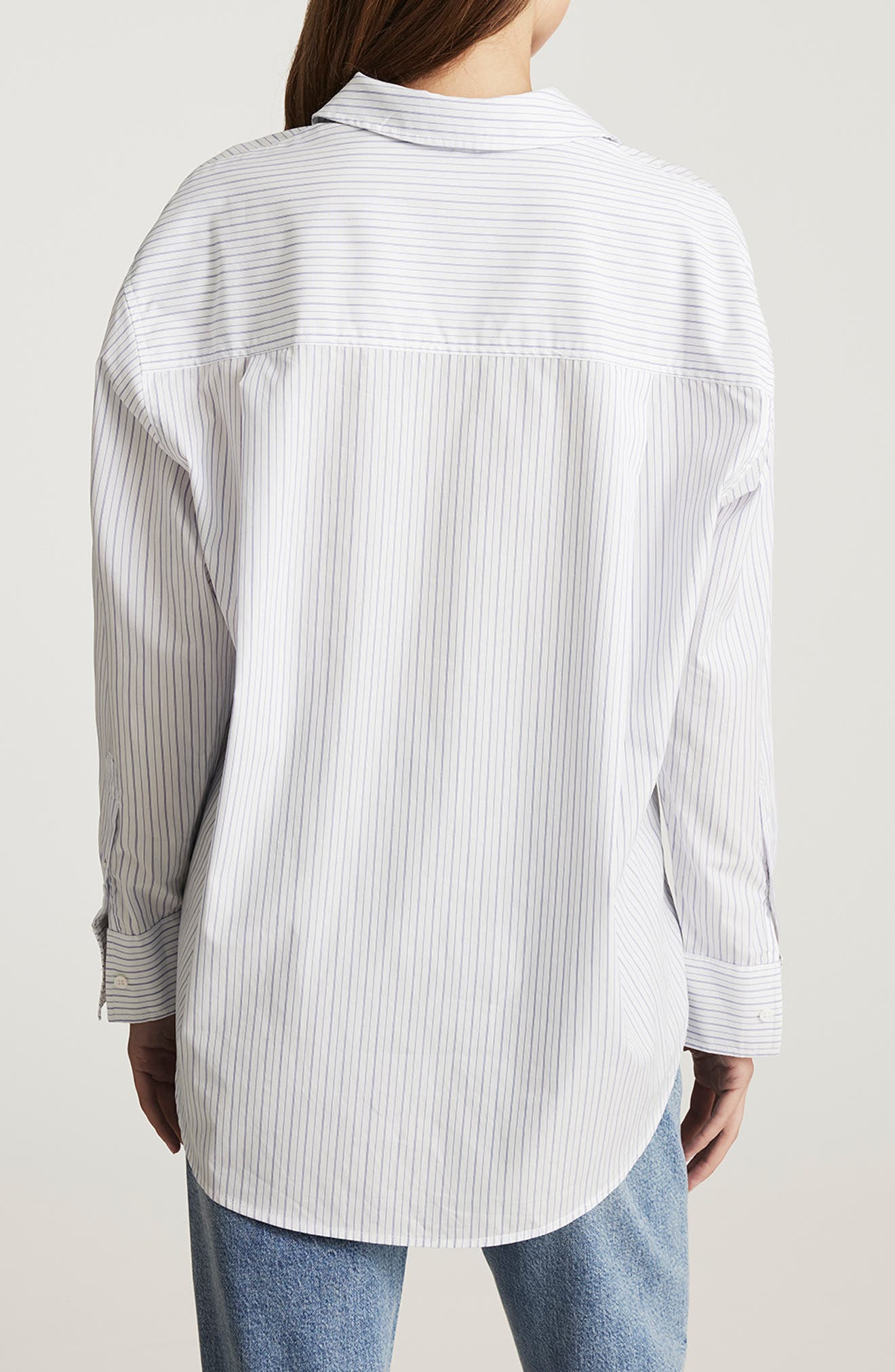 Stripe Oversize Cotton Button-Up Shirt - image 2
