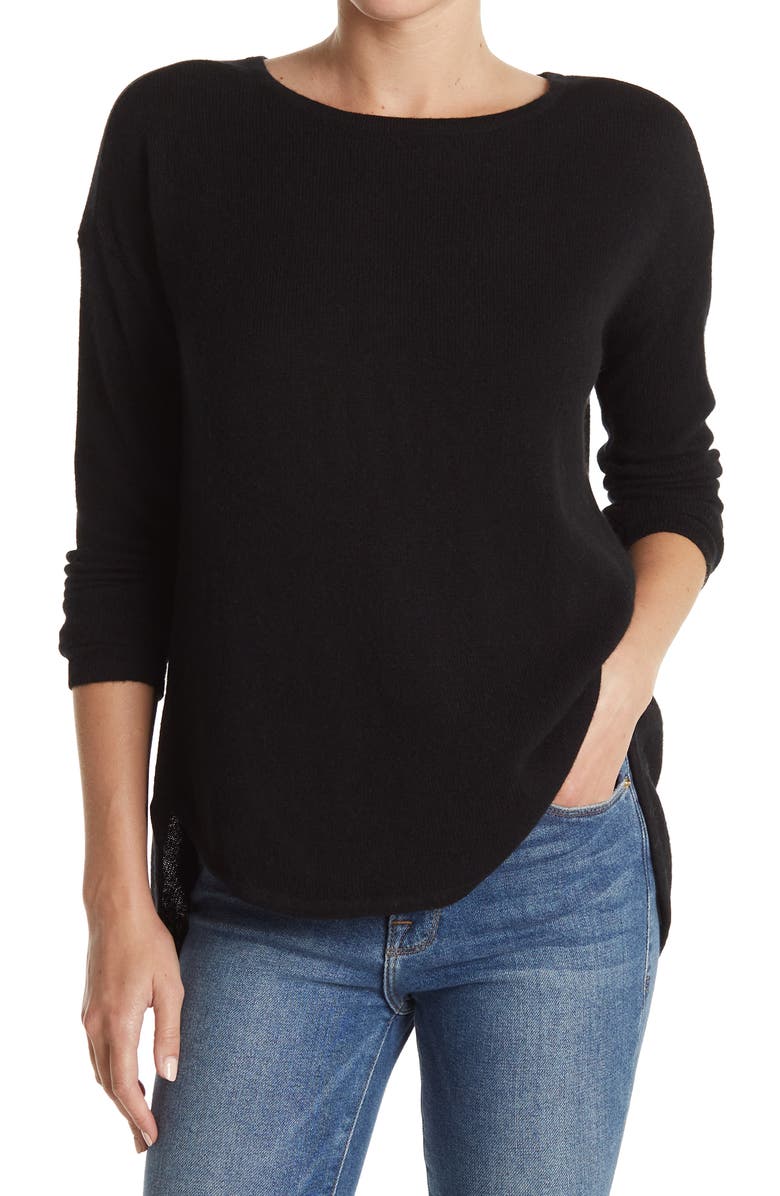 Griffen Cashmere Pleat Back Sweater, Main, color,