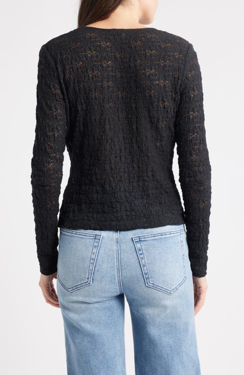 Rails Cyrah Stretch Lace Cardigan In Black