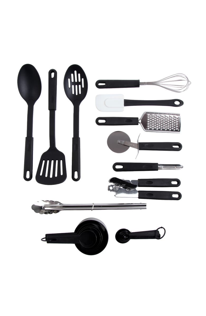 Gibson Home Total Kitchen 20-Piece Tool/Gadget Prep N' Serve Combo Set, Main, color, Black