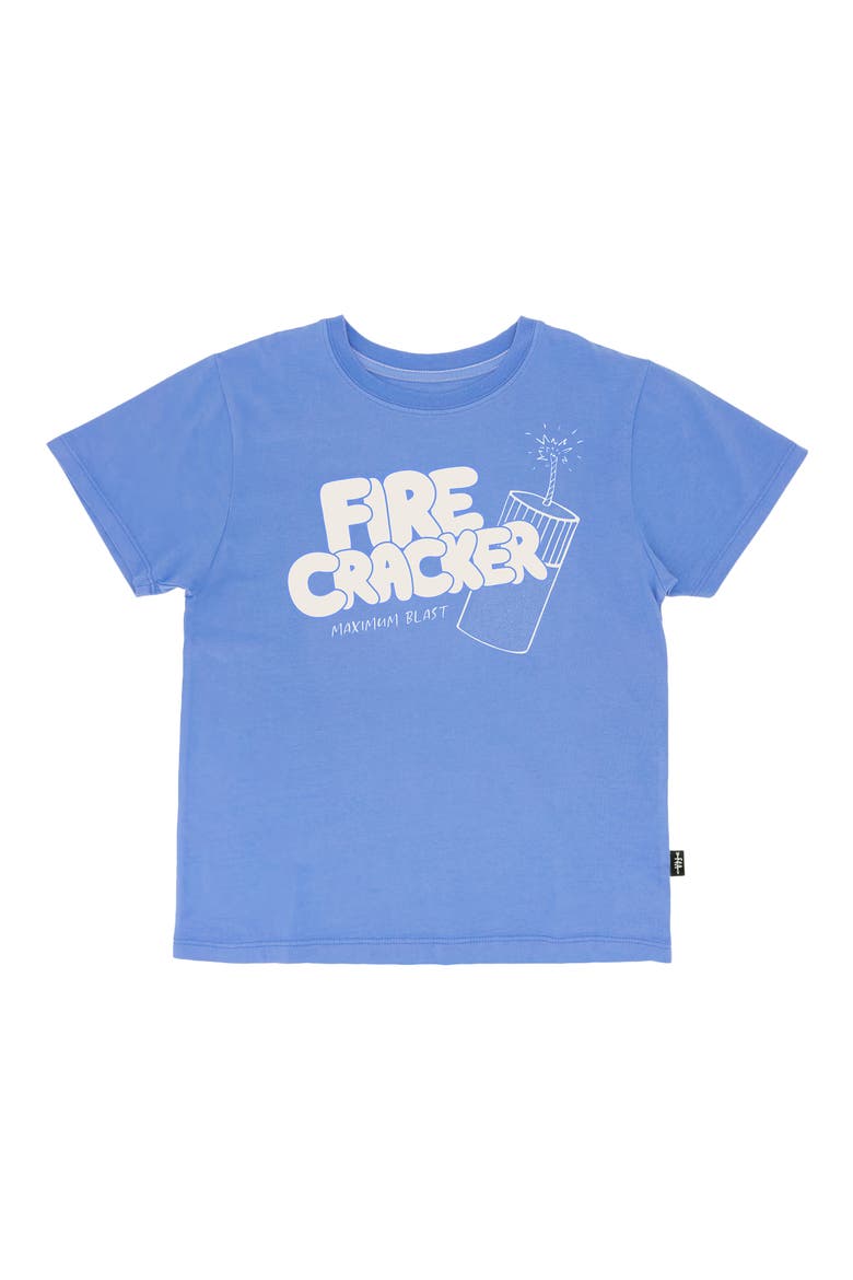 Firecracker Cotton Graphic T-Shirt, Main, color, BLUE JAY