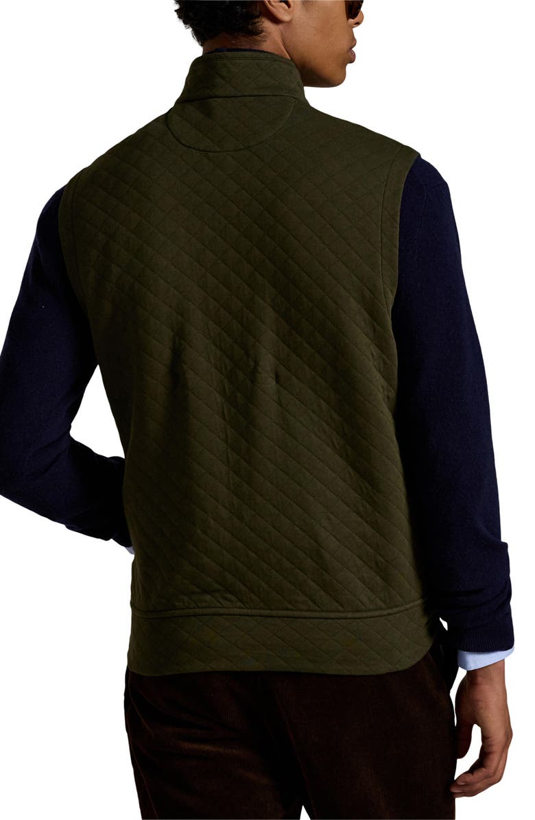 Polo Ralph Lauren Micro Quilted Cotton Zip-Up Vest, Alternate, color, Company Olive
