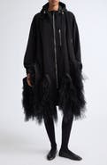 Noir Kei Ninomiya Hooded Technical Tulle Coat