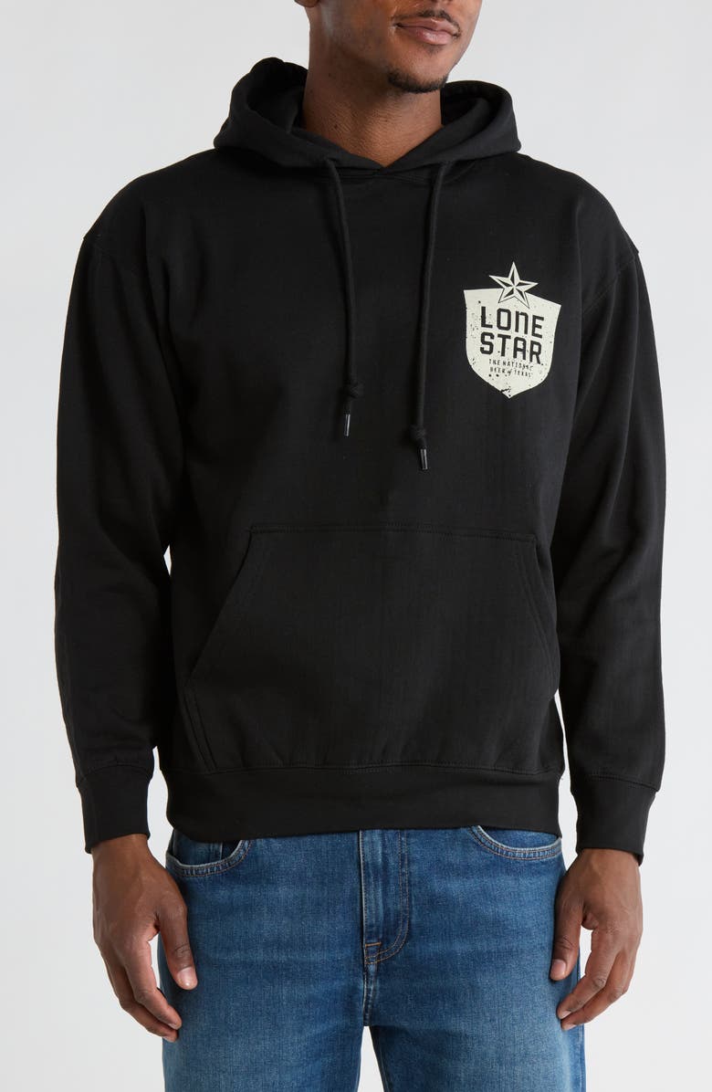 The Forecast Agency Lone Star Graphic Hoodie, Main, color, Black