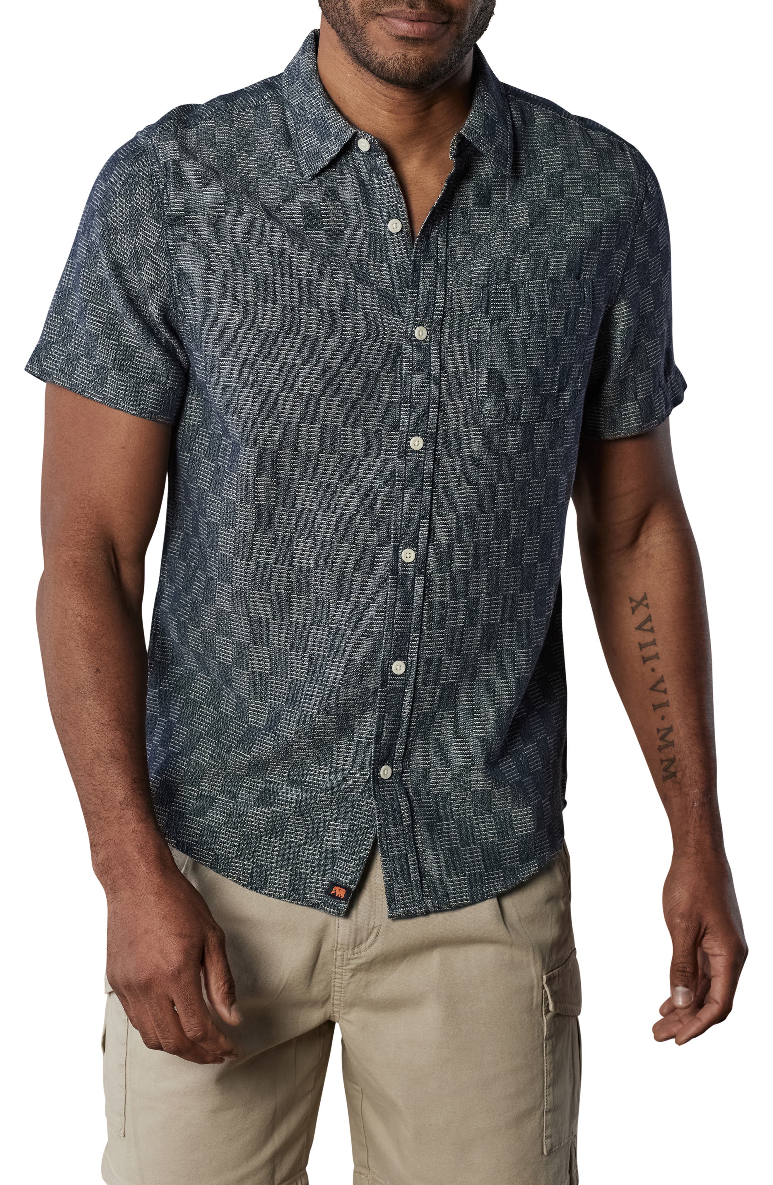 SUMMER NAVY CHECK