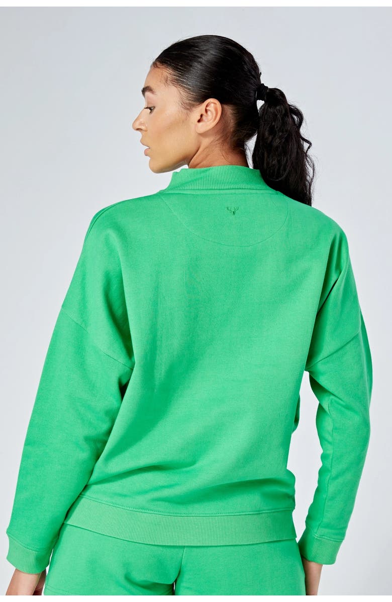 Twill Active Organic Cotton Essentials Oversized Half Zip Sweatshirt, Alternate, color,