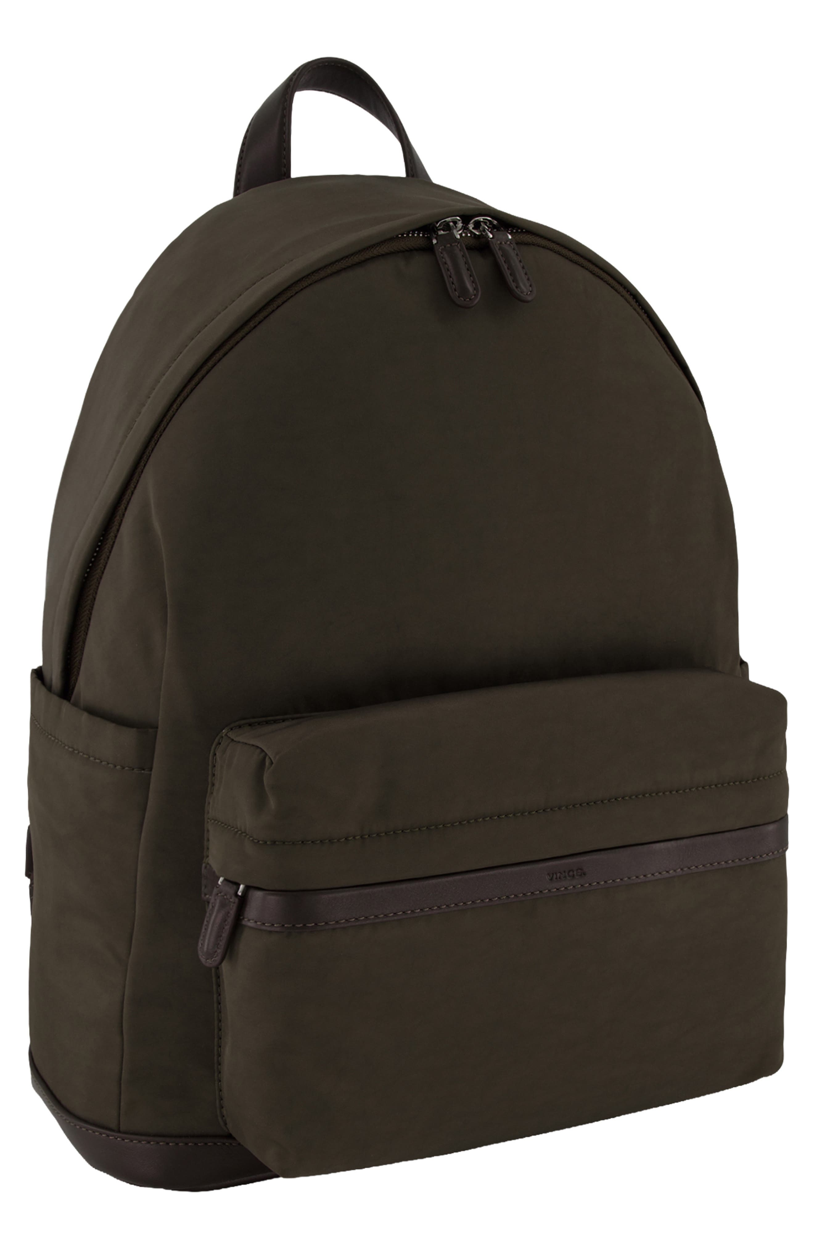 Vince Ventura Recycled Nylon Backpack, Alternate, color, Cacao Soft Nylon