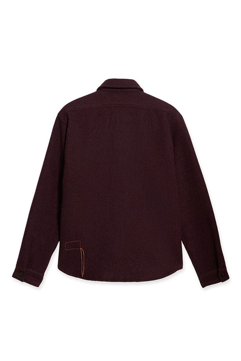 Kenny Wool Overshirt, Alternate, color, Burgundy