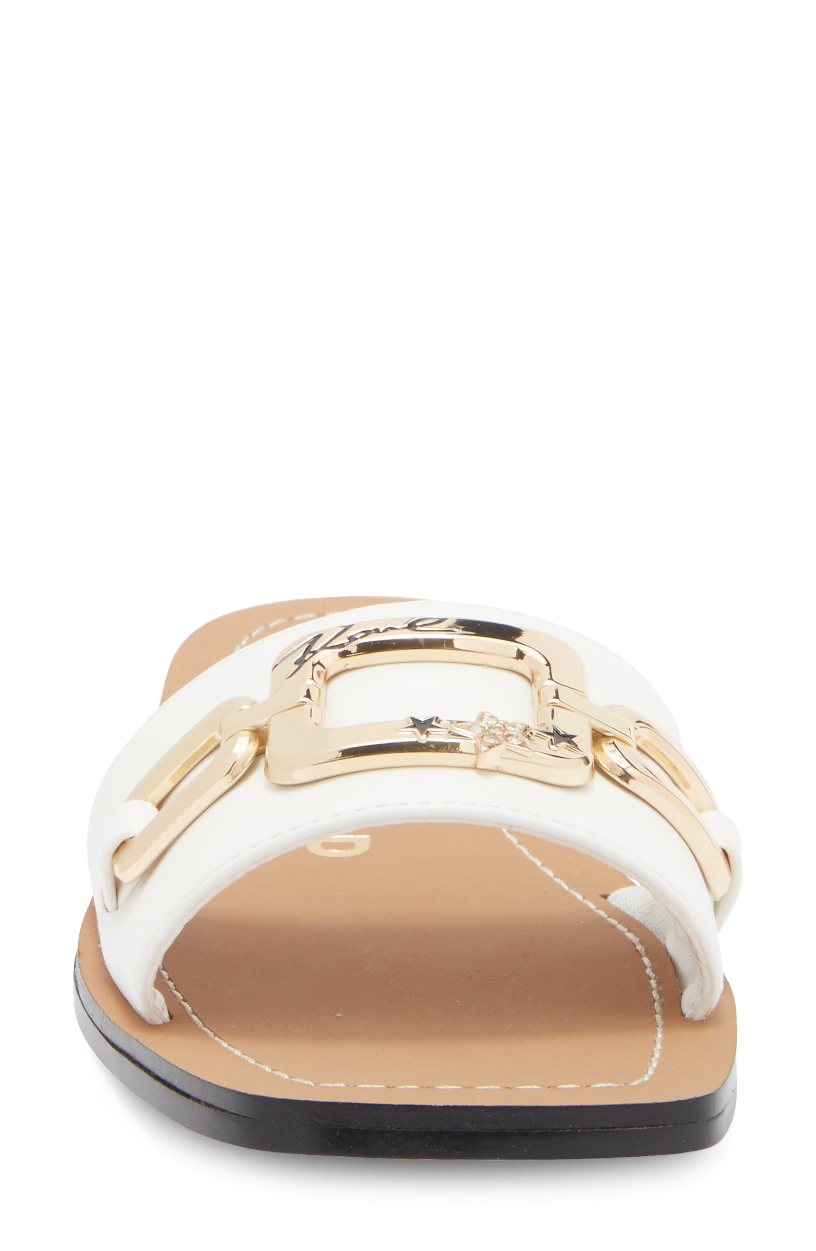KARL LAGERFELD PARIS Marzella Slide Sandal, Alternate, color, Bright White