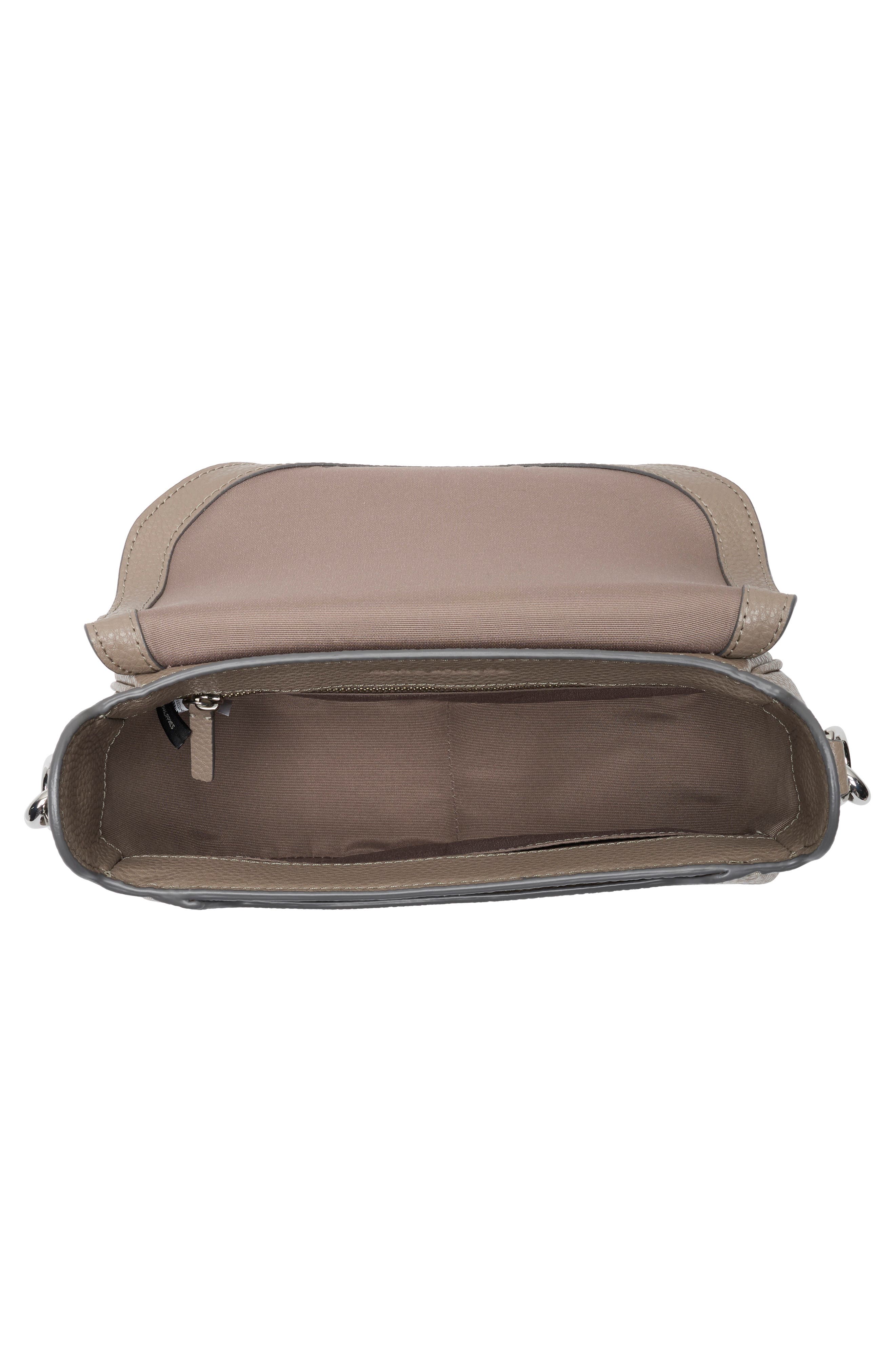 The Large Leather Saddle Bag, Alternate, color, CEMENT