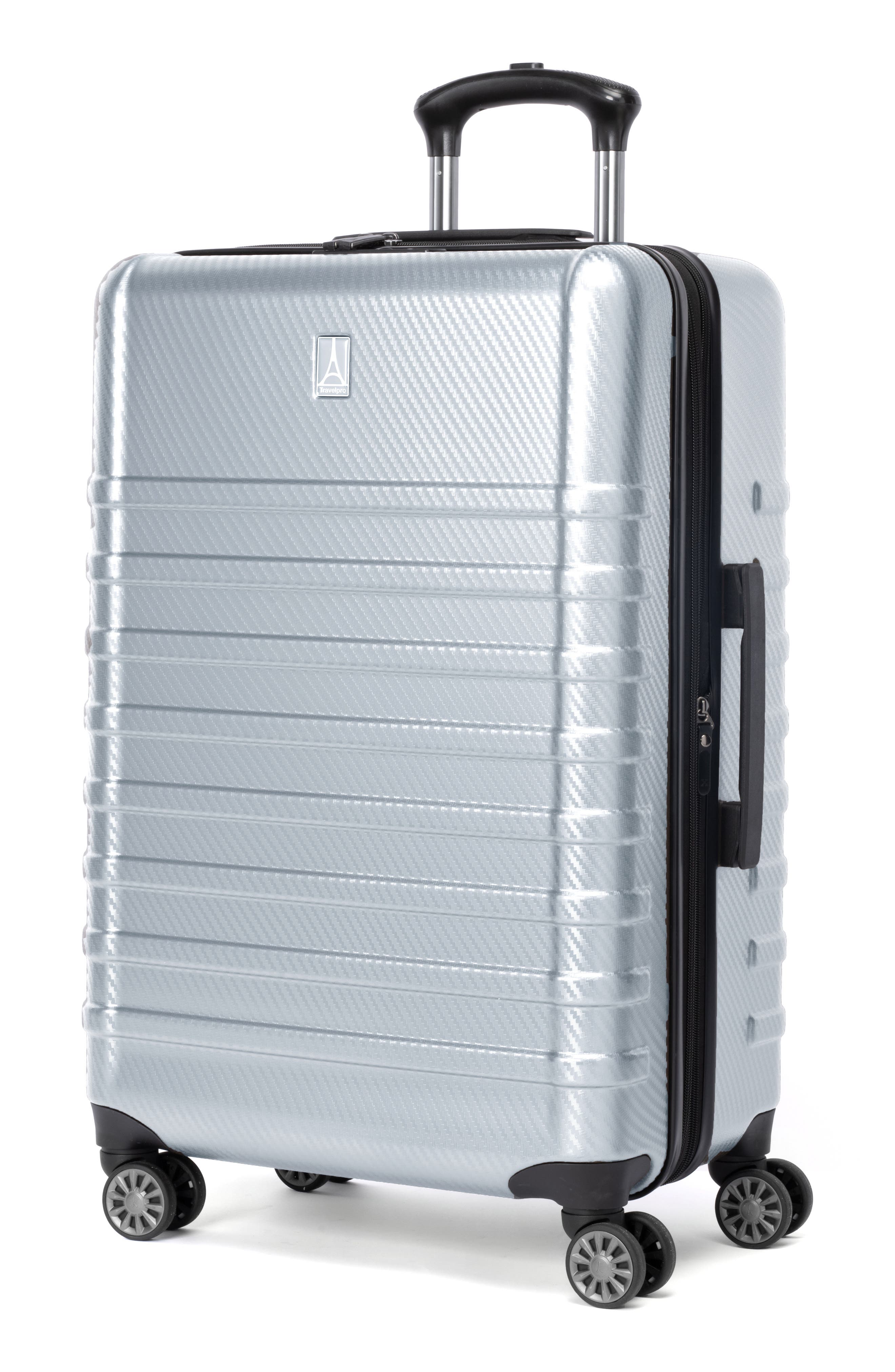 TRAVELPRO Rollmaster<sup>™</sup> Lite 24-Inch Expandable Hardside Spinner Luggage, Alternate, color, Silver Carbon Fiber
