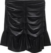 MANGO TEEN Draped Velvet Skirt