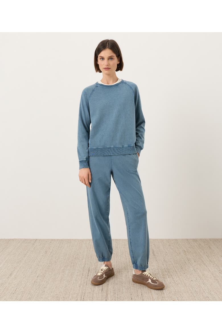 Organic Cotton Weekends Relaxed Raglan Sweatshirt, Alternate, color, Washed Wedgewood Blue