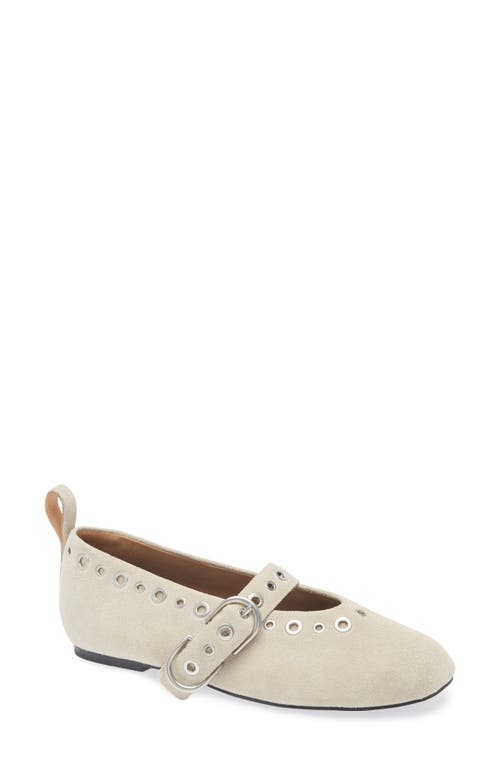 Rag & Bone Spire Suede Mary Jane Ballerina Flats In Lightsands Suede