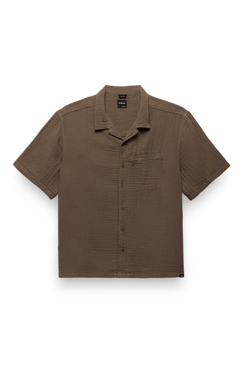 Hideaways Organic Cotton Camp Shirt, Alternate, color, MUD