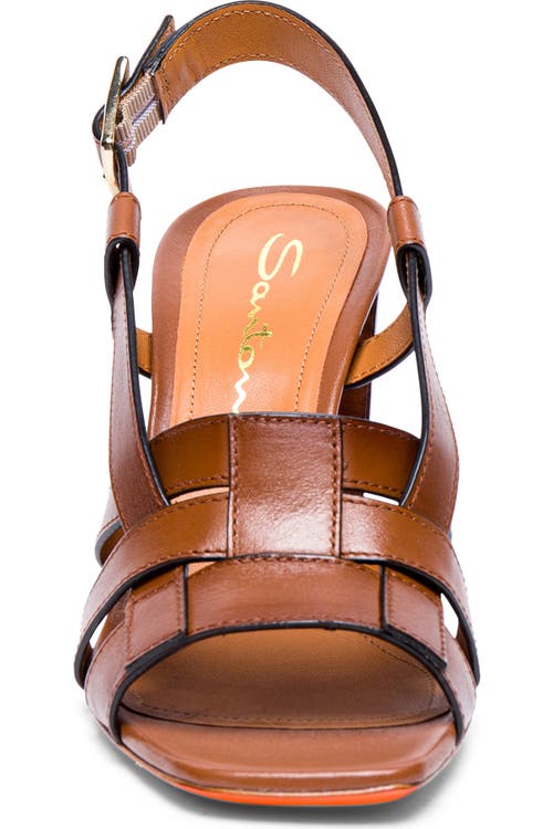 Santoni High-heel Beyond Sandal In Light Brown