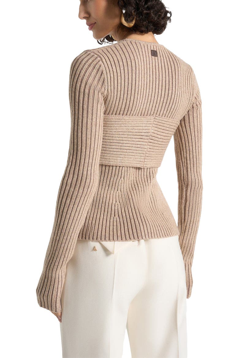 Marisa 2-In-1 Knit Bandeau Cardigan, Alternate, color, Taupe
