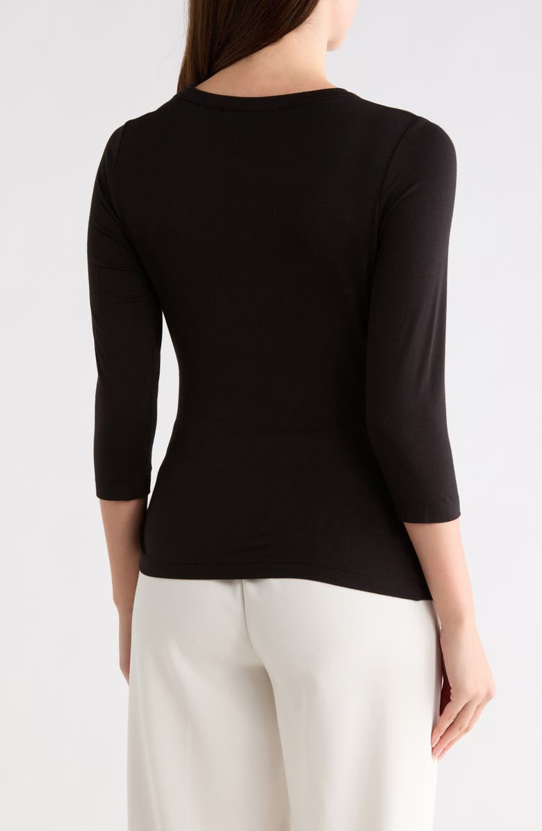 Renee C Side Knot Top, Alternate, color, Black