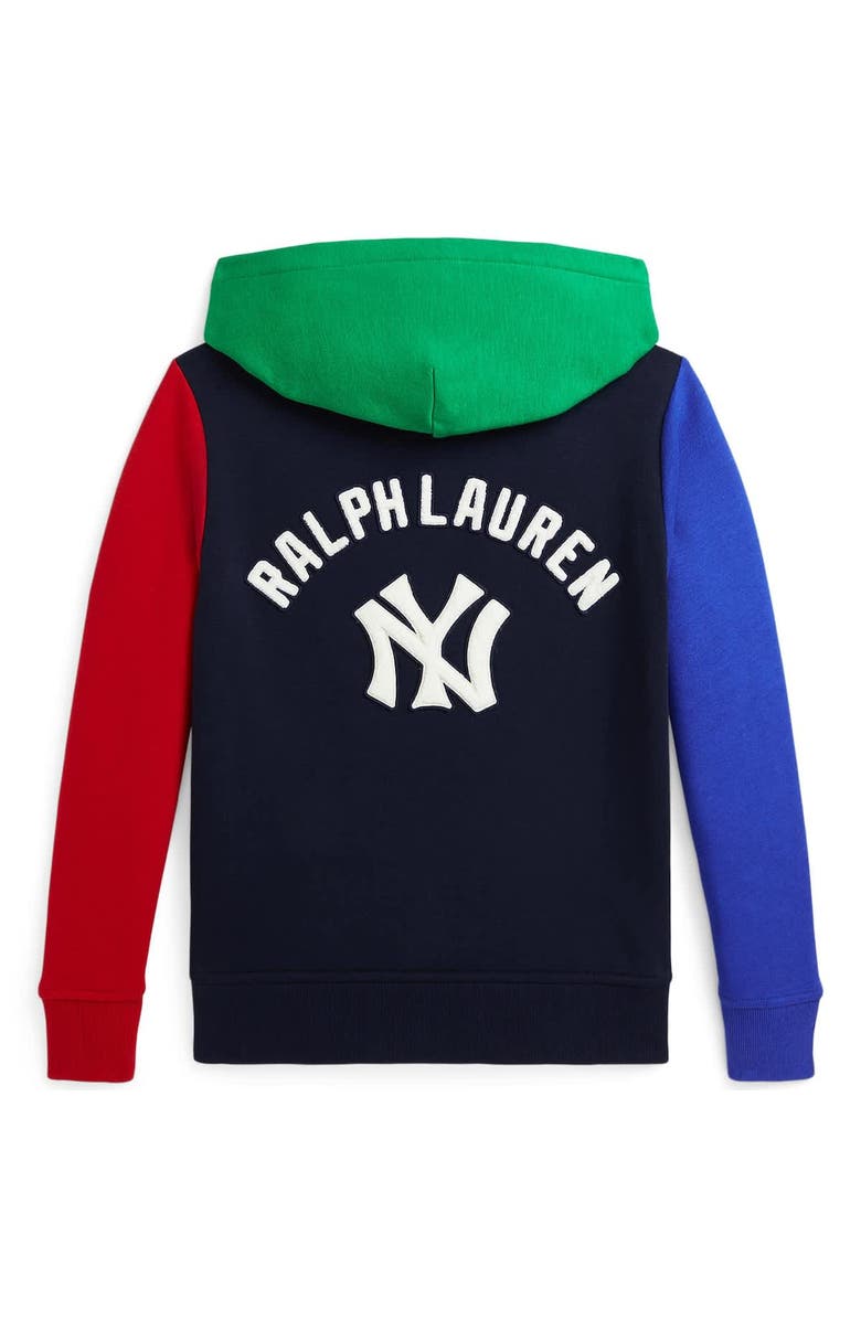 Polo Ralph Lauren Youth Polo Ralph Lauren  Navy Yankees  Fleece Hoodie, Alternate, color, 