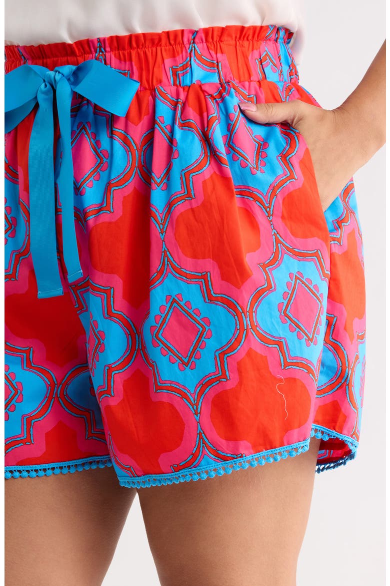 Devany Melia High Waist Shorts, Alternate, color, RED-BLUE-MUL
