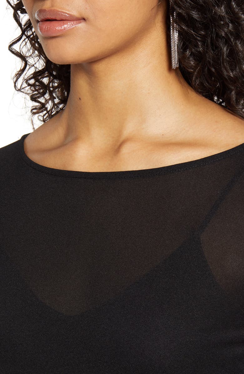 Halogen<sup>®</sup> Boat Neck Mesh Top, Alternate, color,
