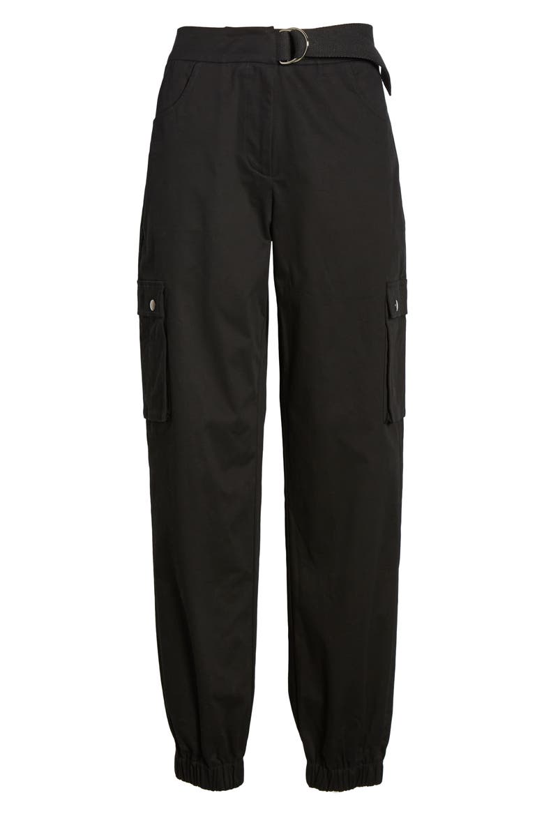 Aliyah Cargo Pants, Alternate, color, BLACK